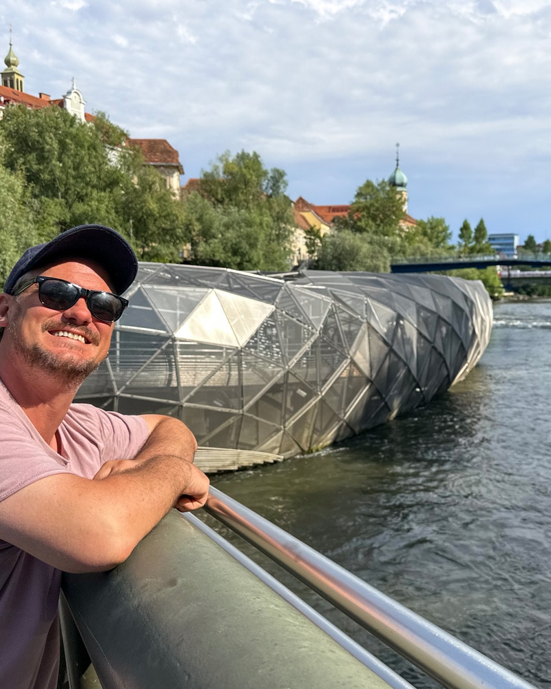 The Murinsel connnects Lend with the Old Town