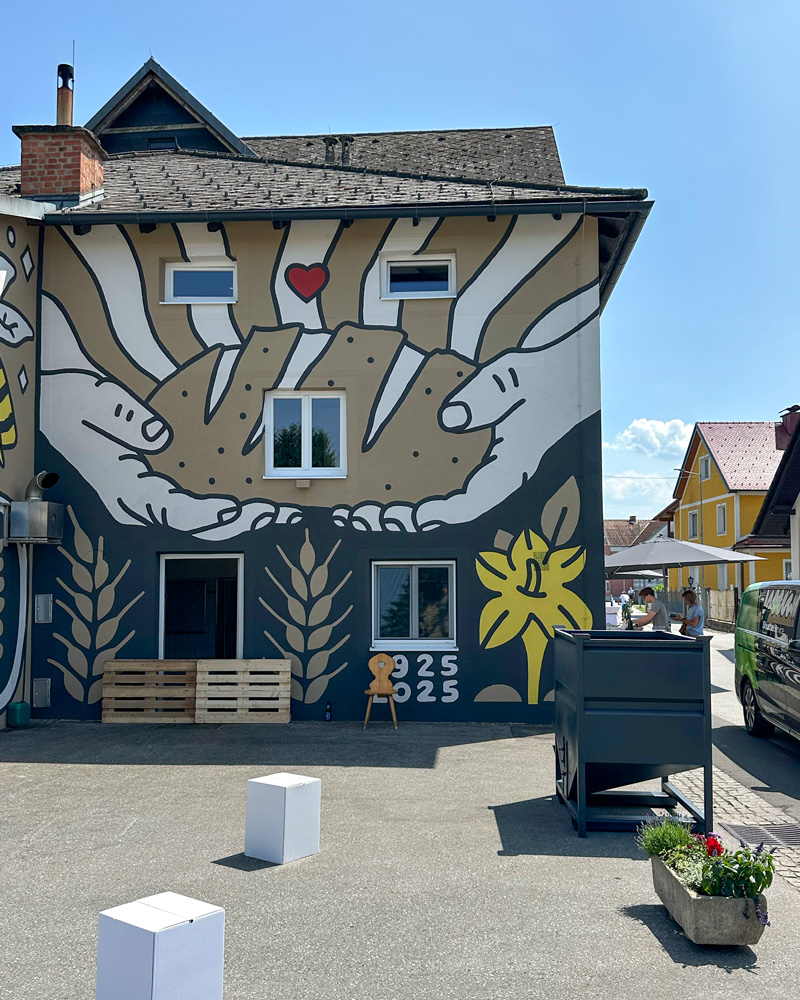 Bread mural on Haindl Mill