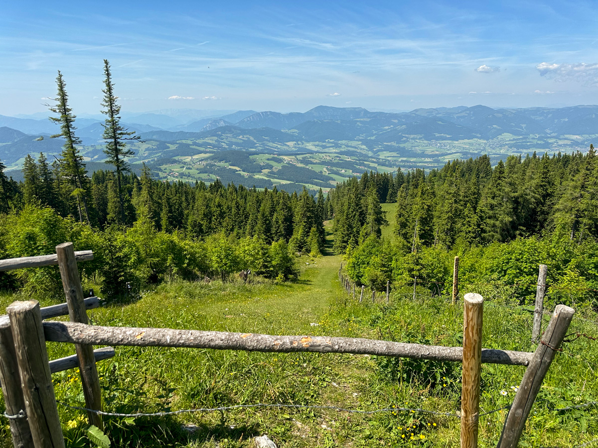 Views while hiking up the Schöckl Mountain