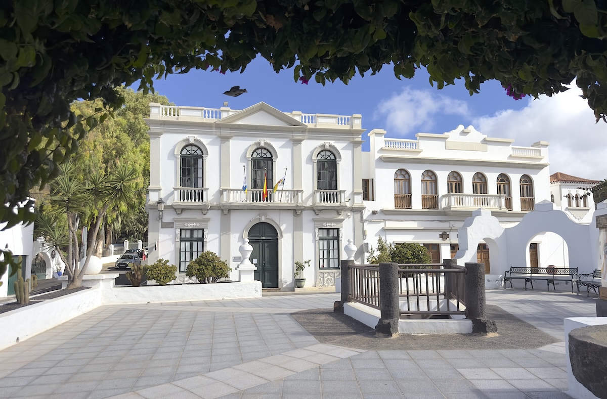 The main square in pretty Haría, Lanzarote