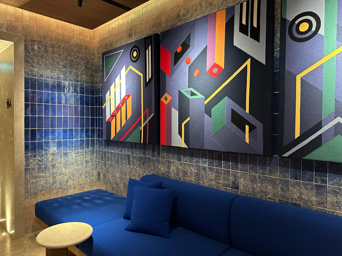 Signature pieces and tile work spread across the property