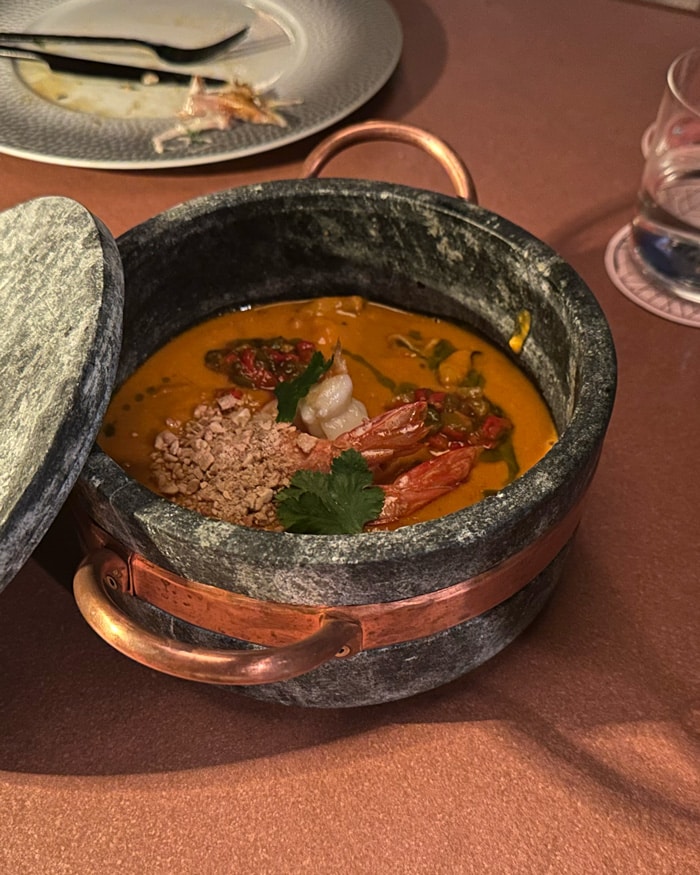 A Brazilian Moqueca fish stew at Luzzi, Andaz
