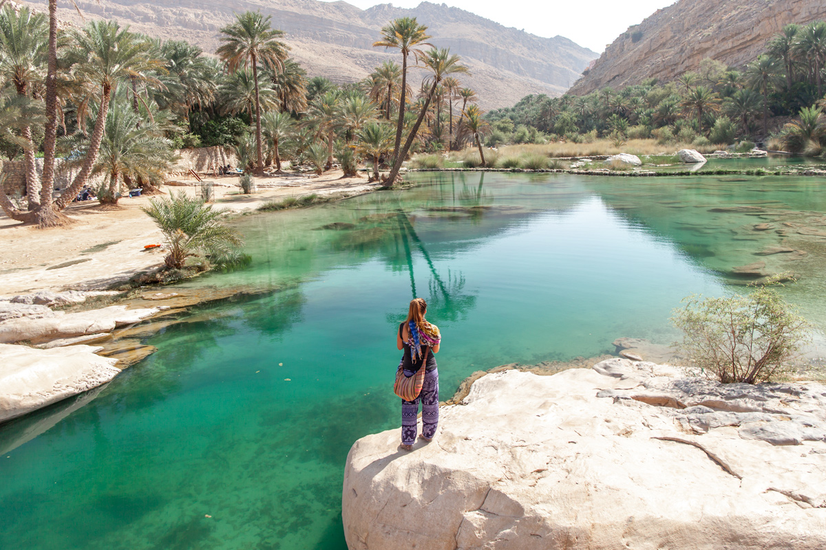 My friend Nicole at Wadi Bani Khalid